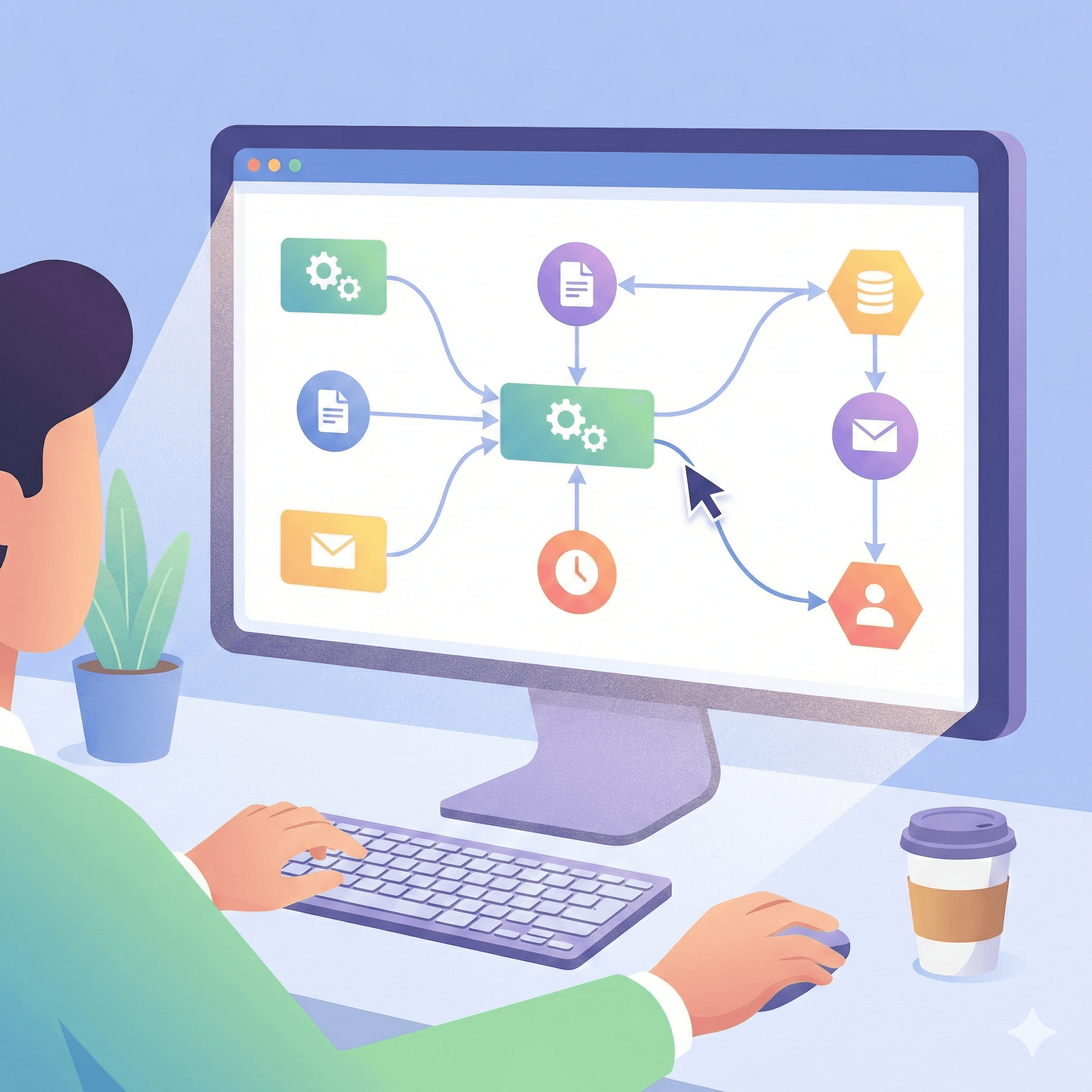 Visual Workflow Builder (No-Code Core)