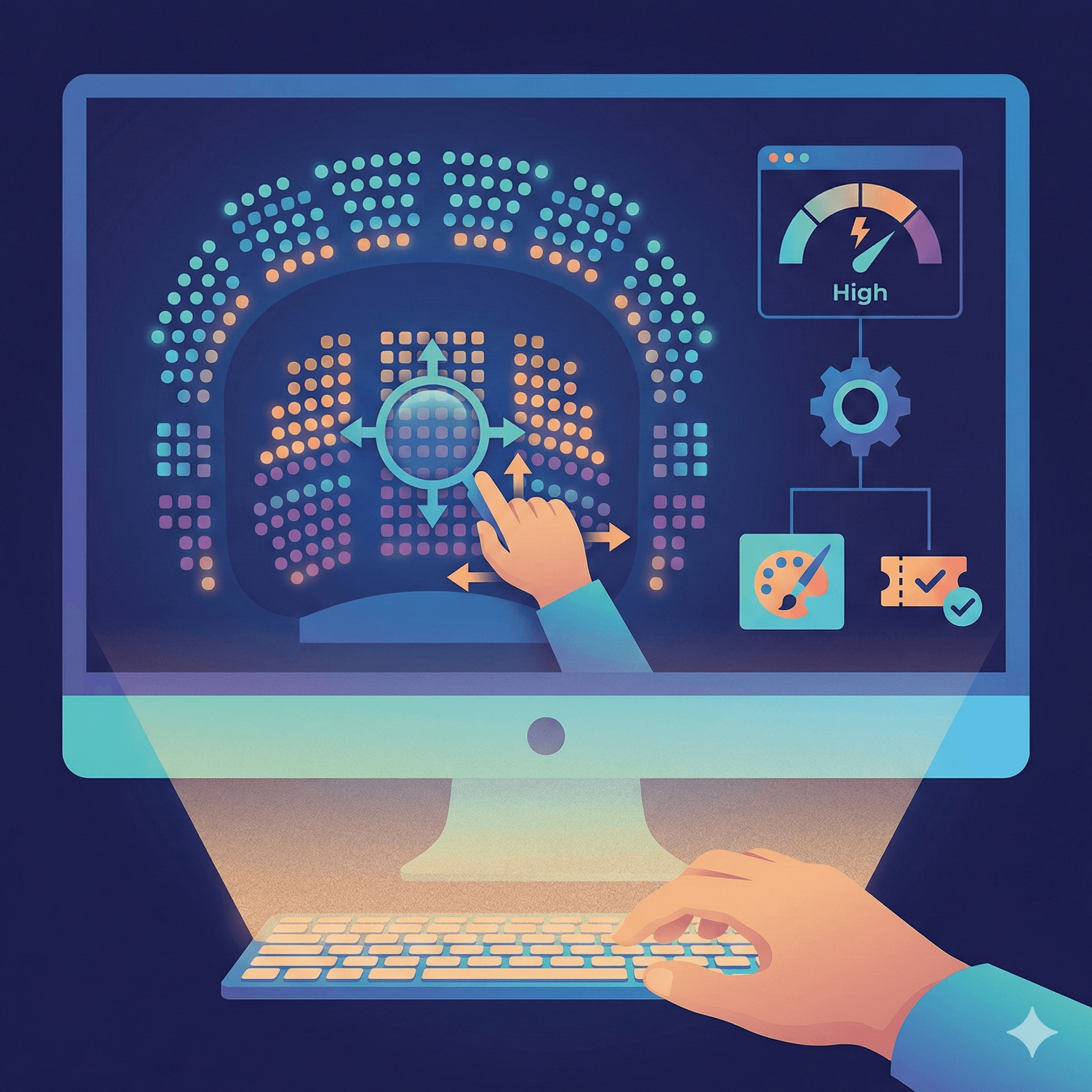 Interactive Seat Booking (Canvas Rendering)